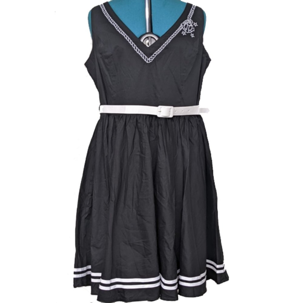 Hell Bunny "Vixen" Black Vintage Dress Size: 3XL